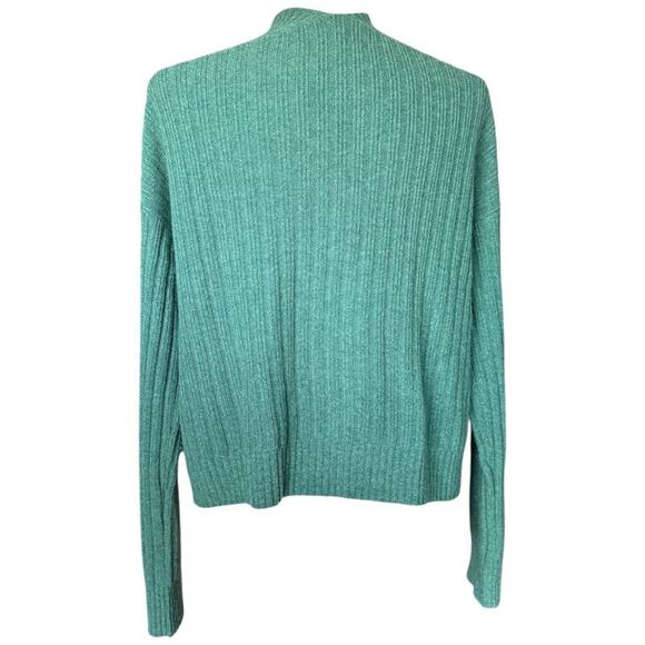 Autumn Cashmere Green Ribbed Open Front Cardigan 100% Cashmere Women’s Sweater S - Picture 3 of 6